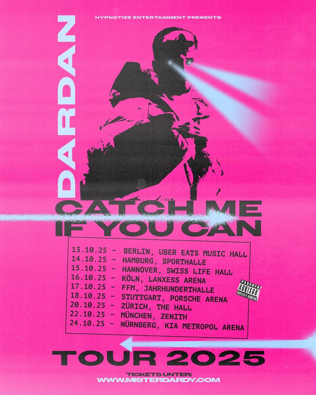 Dardan Catch Me If You Can Tour Poster 2025
